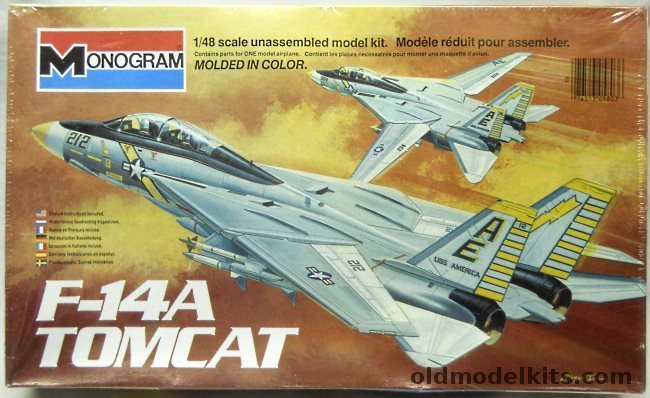 Monogram 1/48 Grumman F-14A Tomcat - VF-142 USS America, 5803 plastic model kit